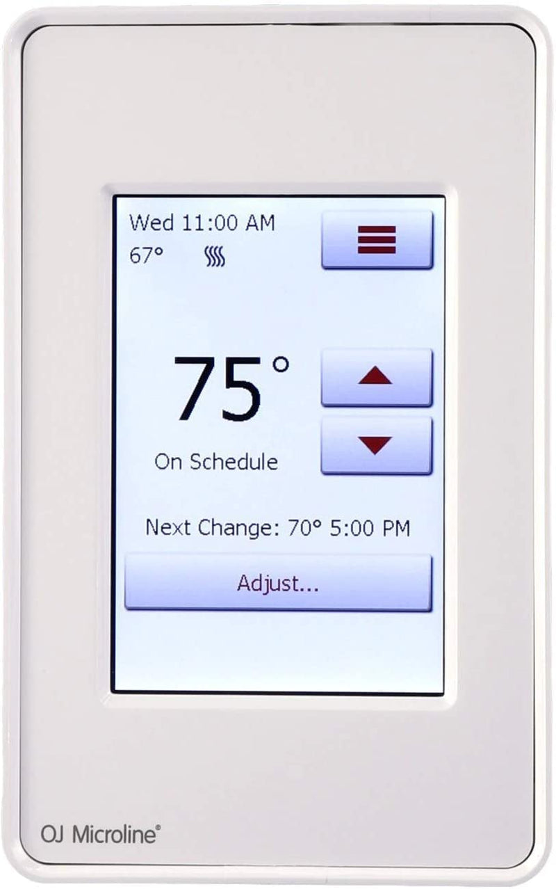 OJ Microline Radiant Floor Heating Thermostat Touchscreen Programmable UDG4-4999