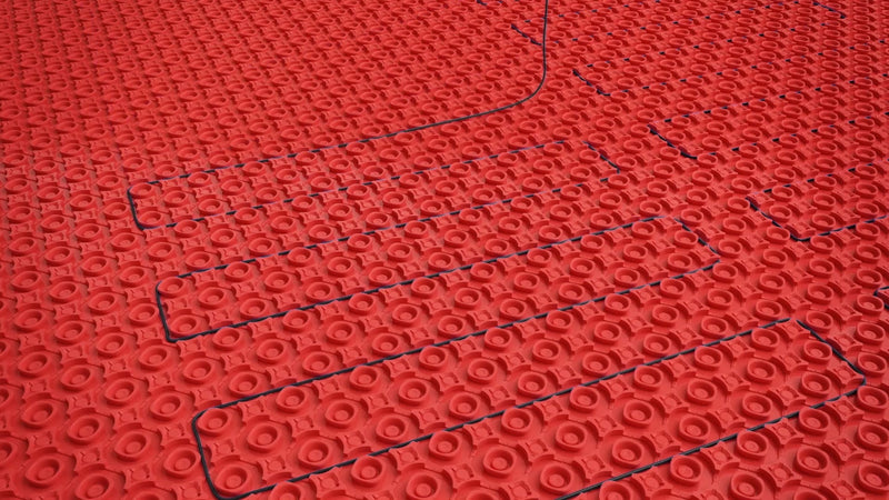 Prova TT8006RED15 Flex-Heat, Lightweight Floor Heating Uncoupling Waterproofing Membrane, 161 Sq Ft Roll, Underlayment for Radiant Heating Systems, Ceramic Tile and Natural Stone Tile