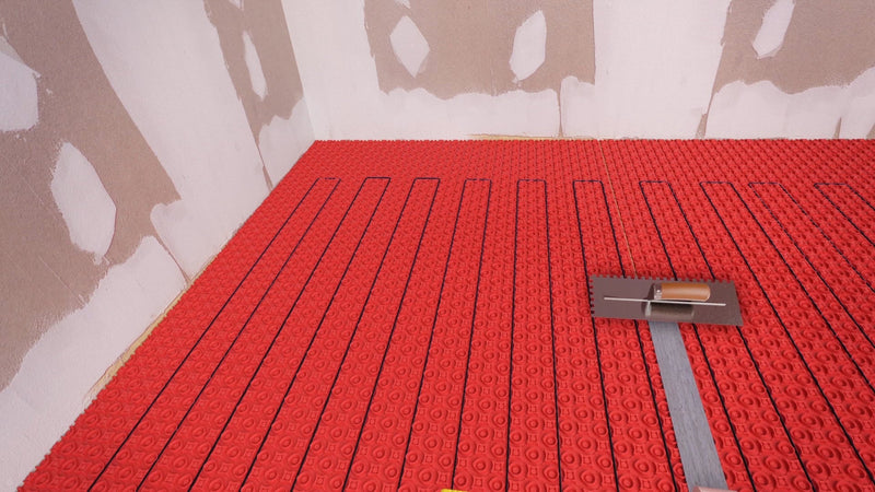 Prova TT8006RED15 Flex-Heat, Lightweight Floor Heating Uncoupling Waterproofing Membrane, 161 Sq Ft Roll, Underlayment for Radiant Heating Systems, Ceramic Tile and Natural Stone Tile