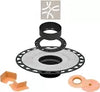 All-in-one Shower Drain Kit with 2" ABS or PVC Bonding Flange, 4" Grate Assembly