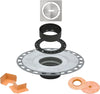 All-in-one Shower Drain Kit with 2" ABS or PVC Bonding Flange, 4" Grate Assembly