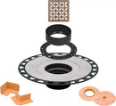 All-in-one Shower Drain Kit with 2" ABS or PVC Bonding Flange, 4" Grate Assembly