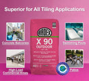 Ardex X 90 Outdoor MicroteC3, Rapid-Set, Cement-Based Flexible Thinset Mortar, 40 Lb (18 Kg) Bag, Freeze Thaw Resistant Flooring Underlayment for Stone, Ceramic Tile, for Exterior Applications, White