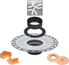 All-in-one Shower Drain Kit with 2" ABS or PVC Bonding Flange, 4" Grate Assembly