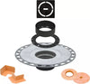 All-in-one Shower Drain Kit with 2" ABS or PVC Bonding Flange, 4" Grate Assembly