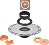 All-in-one Shower Drain Kit with 2" ABS or PVC Bonding Flange, 4" Grate Assembly