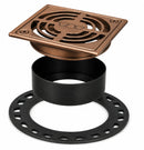 Schluter Systems Kerdi 4 Inch Square Grate Assembly – Stainless Steel Shower Drain Cover, Ideal for Bathroom or Wet Rooms