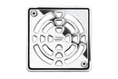 Schluter Systems Kerdi 4 Inch Square Grate Assembly – Stainless Steel Shower Drain Cover, Ideal for Bathroom or Wet Rooms