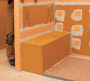 Schluter Kerdi Board Prefabricated Shower Bench with Waterproofing Corners - Ideal for New Constructions or Bathroom Renovations - 38" Length, 11-1/2" Width, Rectangular - KBSB290970RA