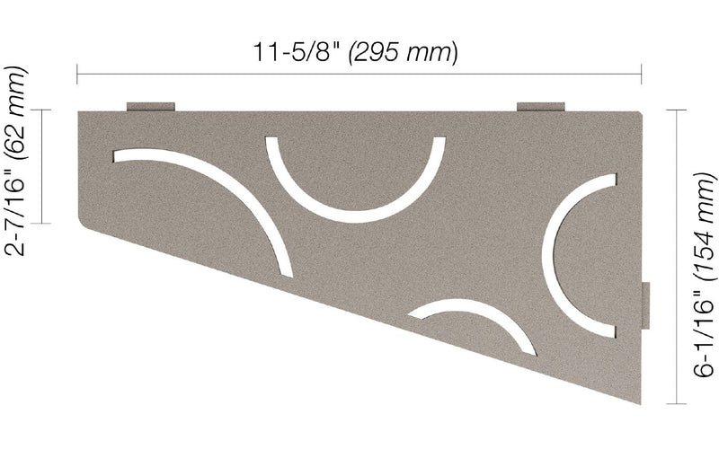 Schluter Systems Kerdi Quadrilateral Corner Shelf-E Design All Styles, Colours