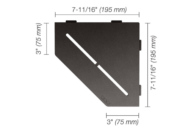 Schluter Systems Kerdi Pentagonal Corner Shelf-E Design All Styles, Colours