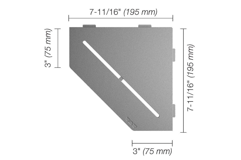 Schluter Systems Kerdi Pentagonal Corner Shelf-E Design All Styles, Colours