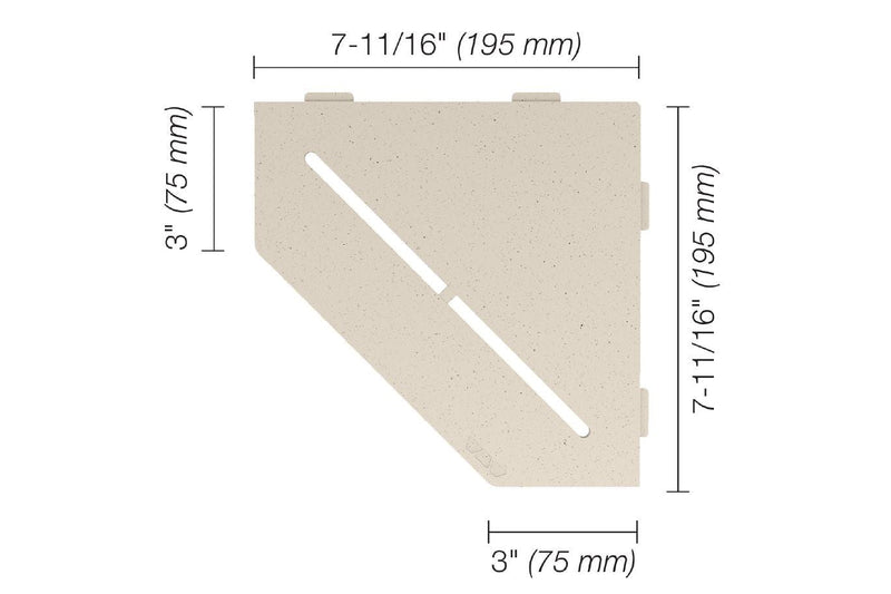 Schluter Systems Kerdi Pentagonal Corner Shelf-E Design All Styles, Colours