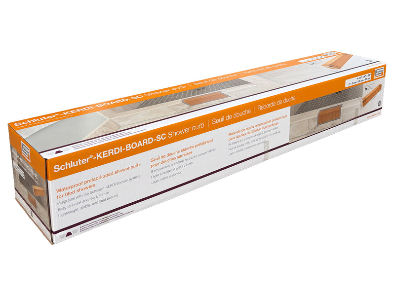 Schluter-KERDI-BOARD-SC Prefabricated Waterproof Shower Curb - Ideal for New Constructions or Bathroom Renovations - Lightweight, Load Bearing Curb, 38 Inch (KBSC115150970)