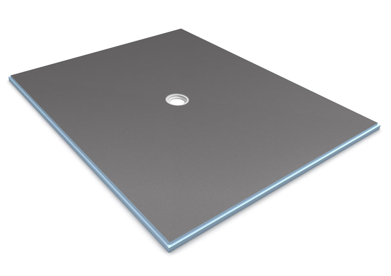 Wedi US2000008 Fundo Primo 36 In x 72 In Shower Kit, Waterproof Board Installation System with Offset Square Drain Grate Assembly, Prefabricated Sloped Shower Base (Shower Tray) and Lean Shower Curb