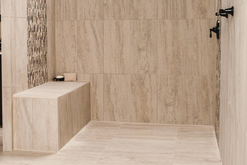 Schluter Systems Kerdi Board Shower Bench - Simplifies Wall Waterproofing Connections - 24-Inch Length, 24-Inch Width, 20-Inch Height, Triangular - KBSB610TA