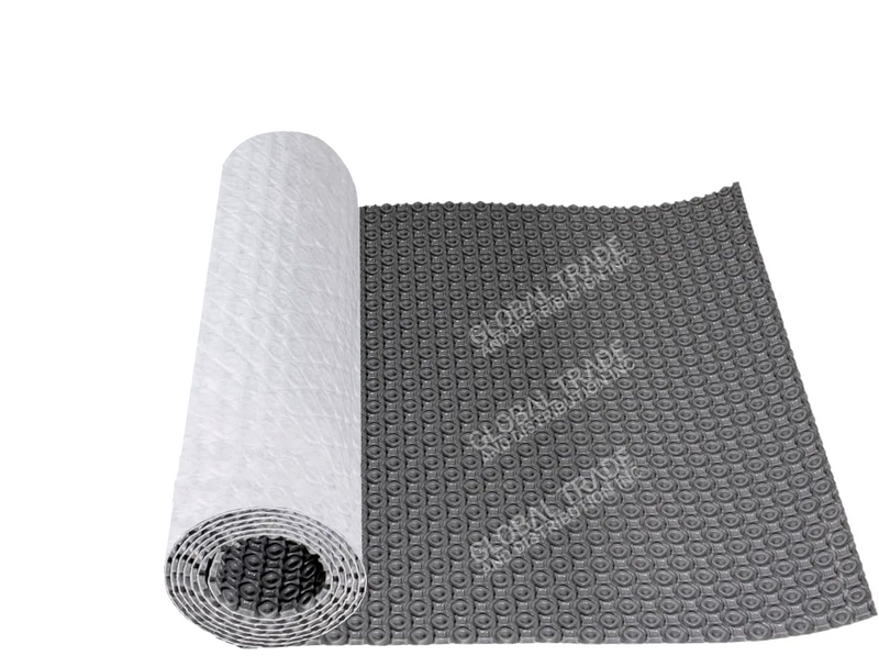 SunTouch HeatMatrix Uncoupling Anti-Fracture Membrane Mat for WarmWire Heating Systems, One-Ply Non-Woven Fleece Underlayment, for Ceramic Tile and Stone Tile, 40 Sq Ft, Gray
