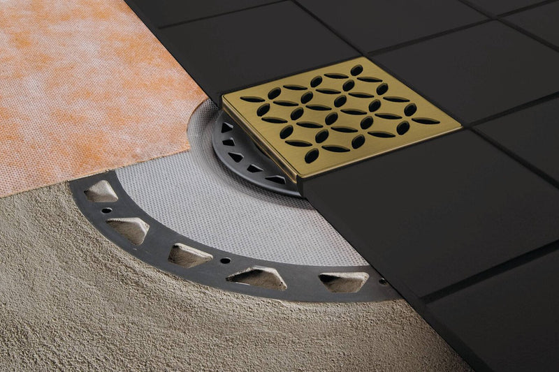 Schluter Systems Kerdi-Drain PVC Flange Kit with 2-Inch Outlet - Provides Drainage Solutions for Tiled Showers - KD2/PVC/FL