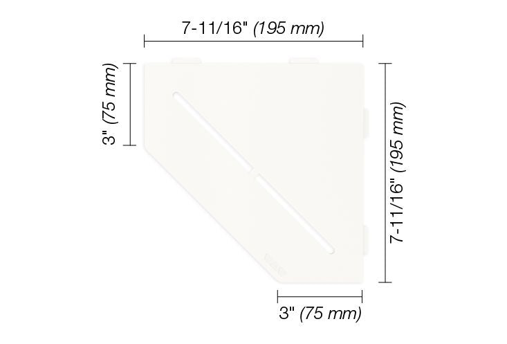 Schluter Systems Kerdi Pentagonal Corner Shelf-E Design All Styles, Colours