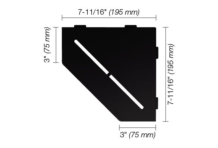 Schluter Systems Kerdi Pentagonal Corner Shelf-E Design All Styles, Colours