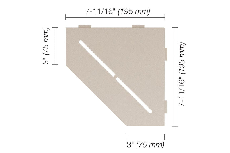 Schluter Systems Kerdi Pentagonal Corner Shelf-E Design All Styles, Colours