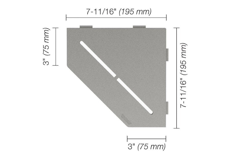 Schluter Systems Kerdi Pentagonal Corner Shelf-E Design All Styles, Colours