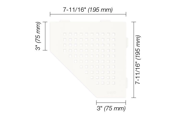 Schluter Systems Kerdi Pentagonal Corner Shelf-E Design All Styles, Colours