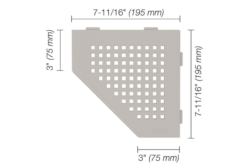 Schluter Systems Kerdi Pentagonal Corner Shelf-E Design All Styles, Colours