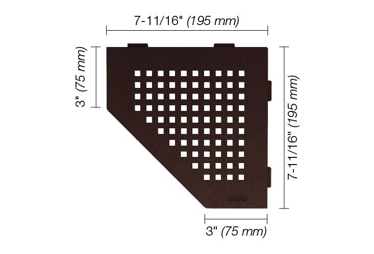 Schluter Systems Kerdi Pentagonal Corner Shelf-E Design All Styles, Colours