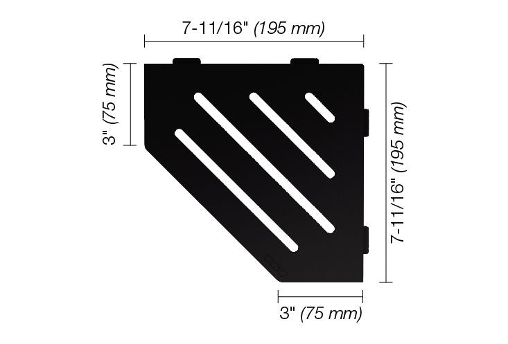 Schluter Systems Kerdi Pentagonal Corner Shelf-E Design All Styles, Colours