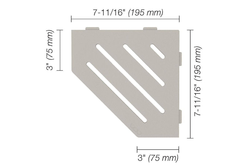 Schluter Systems Kerdi Pentagonal Corner Shelf-E Design All Styles, Colours