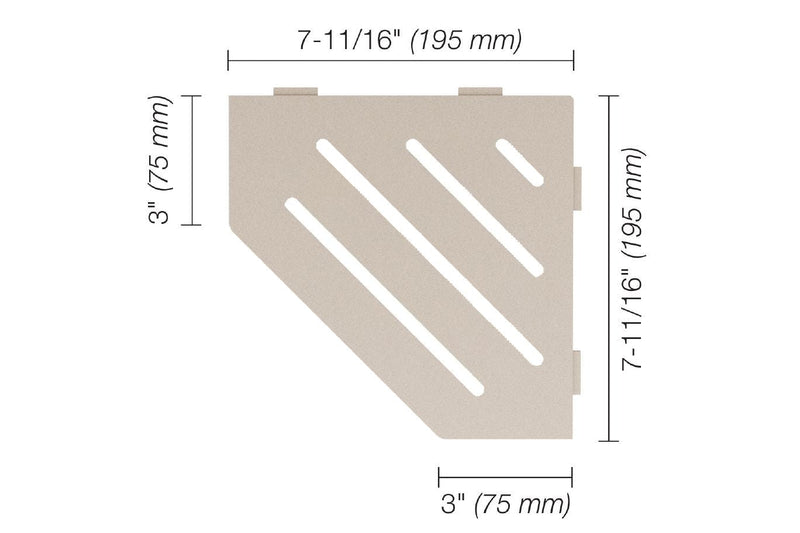 Schluter Systems Kerdi Pentagonal Corner Shelf-E Design All Styles, Colours