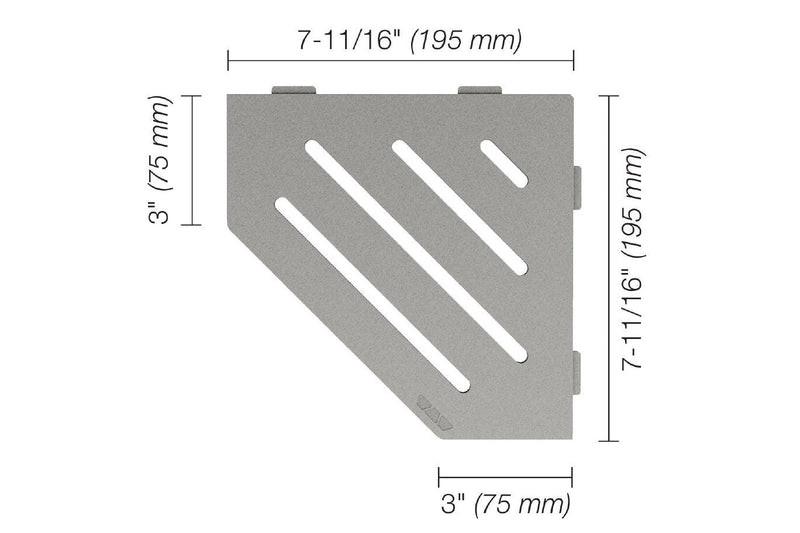 Schluter Systems Kerdi Pentagonal Corner Shelf-E Design All Styles, Colours