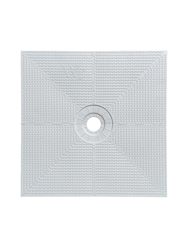 Wintermo Prefabricated Polystyrene Shower Tray - 48"x48" (122cm x 122cm) Center ST48SQFWHT