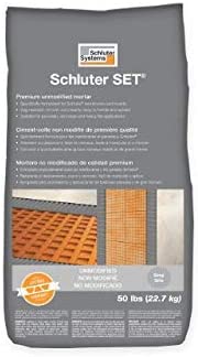 Schluter Set SET50G Mortier Thin-SET non modifié Gris Sac de 50 lb