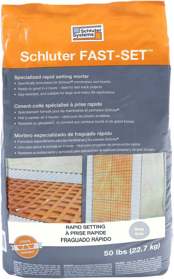 Schluter System SETF50W FAST-SET modified Thin-set White Mortar 50 Lbs