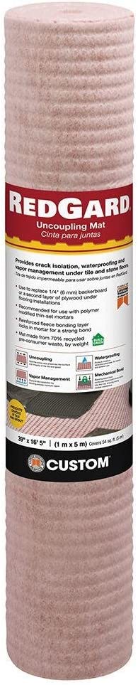RedGard Waterproof Uncoupling Floor Membrane Underlayment 54 Sq Ft ...