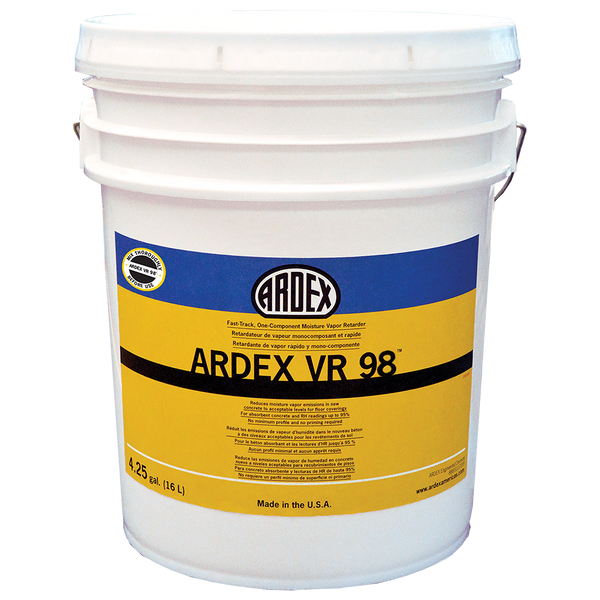 ARDEX VR 98 Fast-Track, One-Component, Water-based, Ready-to-use, Vapor Retarder, 4.25 Gal (16 L) Pail, Two-coat System for Absorbent Concrete Floor Coverings, for Shower Flooring Underlayment