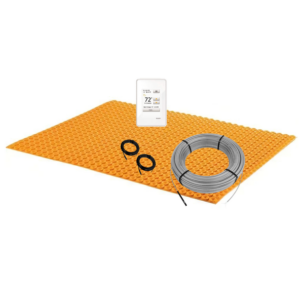 DITRA Floor Heating Kit:  Uncoupling Membrane, Programmable Touchscreen Thermostat, and Cable