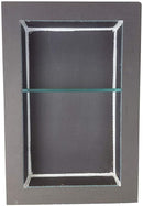 Prova TT8801NCH24 Prefabricated Durable Polystyrene Building Panel Waterproof Shower Niche, 24 Inch x 16 Inch, with Adjustable Safety Glass Shelf for Tiled Shower Surrounds, Bathrooms And Kitchen