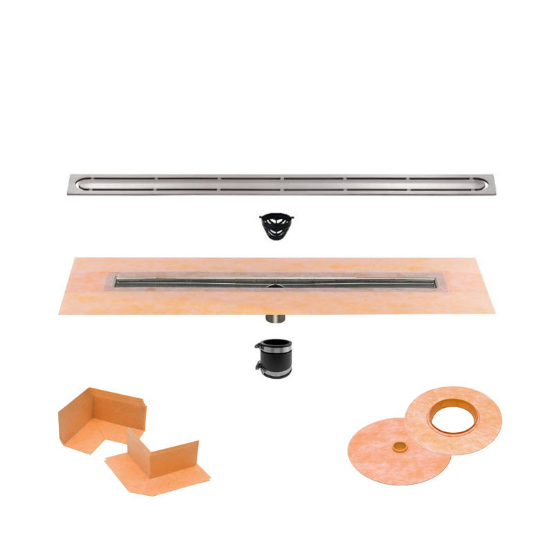 schluter systems shower drain kit lined circle grate